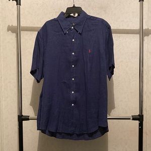 Ralph Lauren button down Blue Short Sleeve